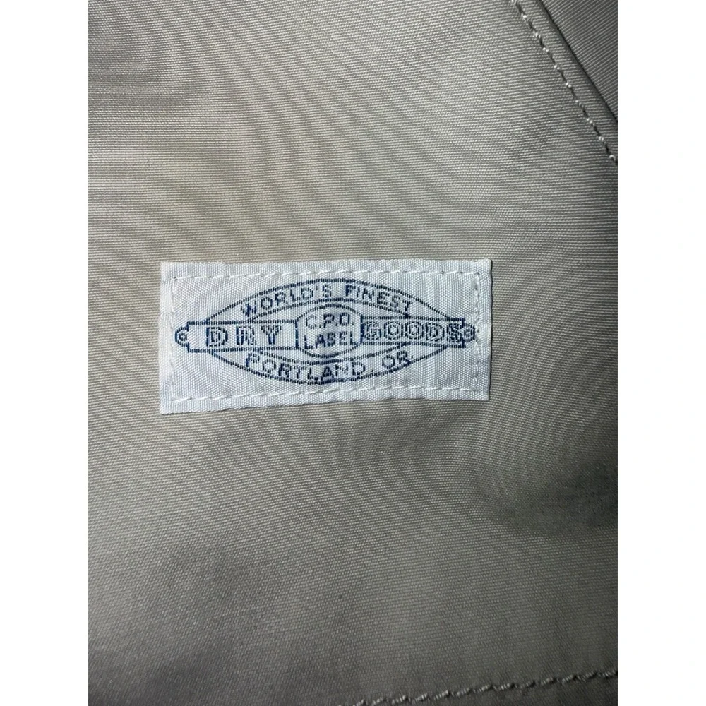 CPO Provisions Shipmen Supply Tan Khaki Zip Front Snap Trench Coat Jacket Size M